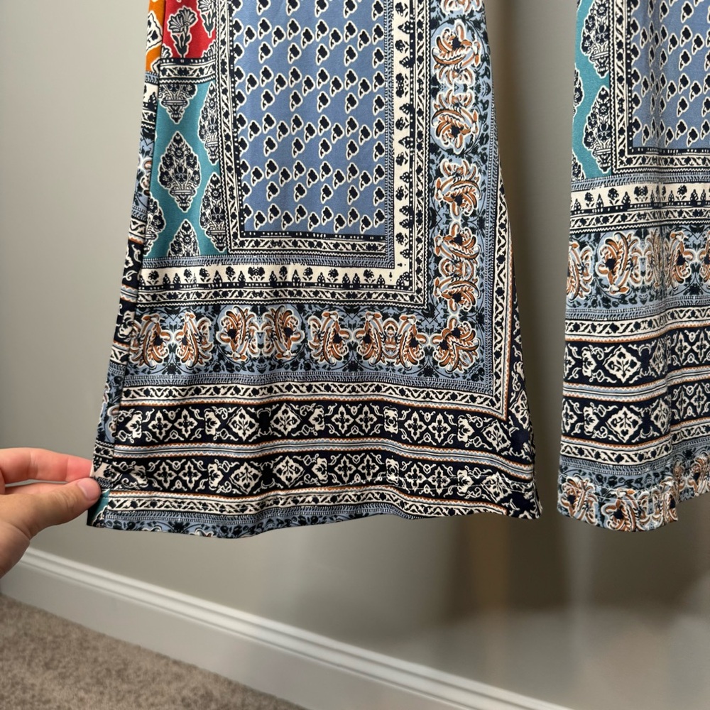 Topshop Patch Geometric Paisley Patterned Wide Le… - image 4